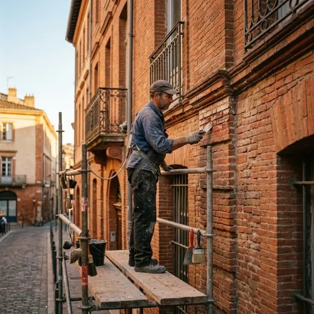 Peinture de façade en pierre